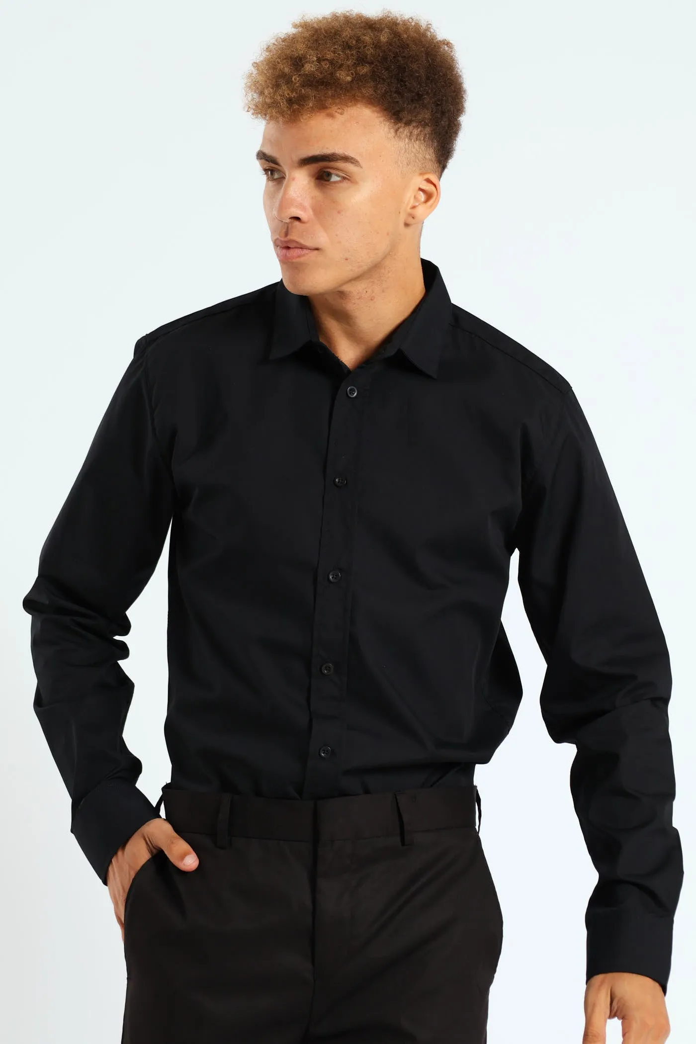 Long Sleeve Basic Smart Shirt - Black sold by Edgars product image thumbnail 3