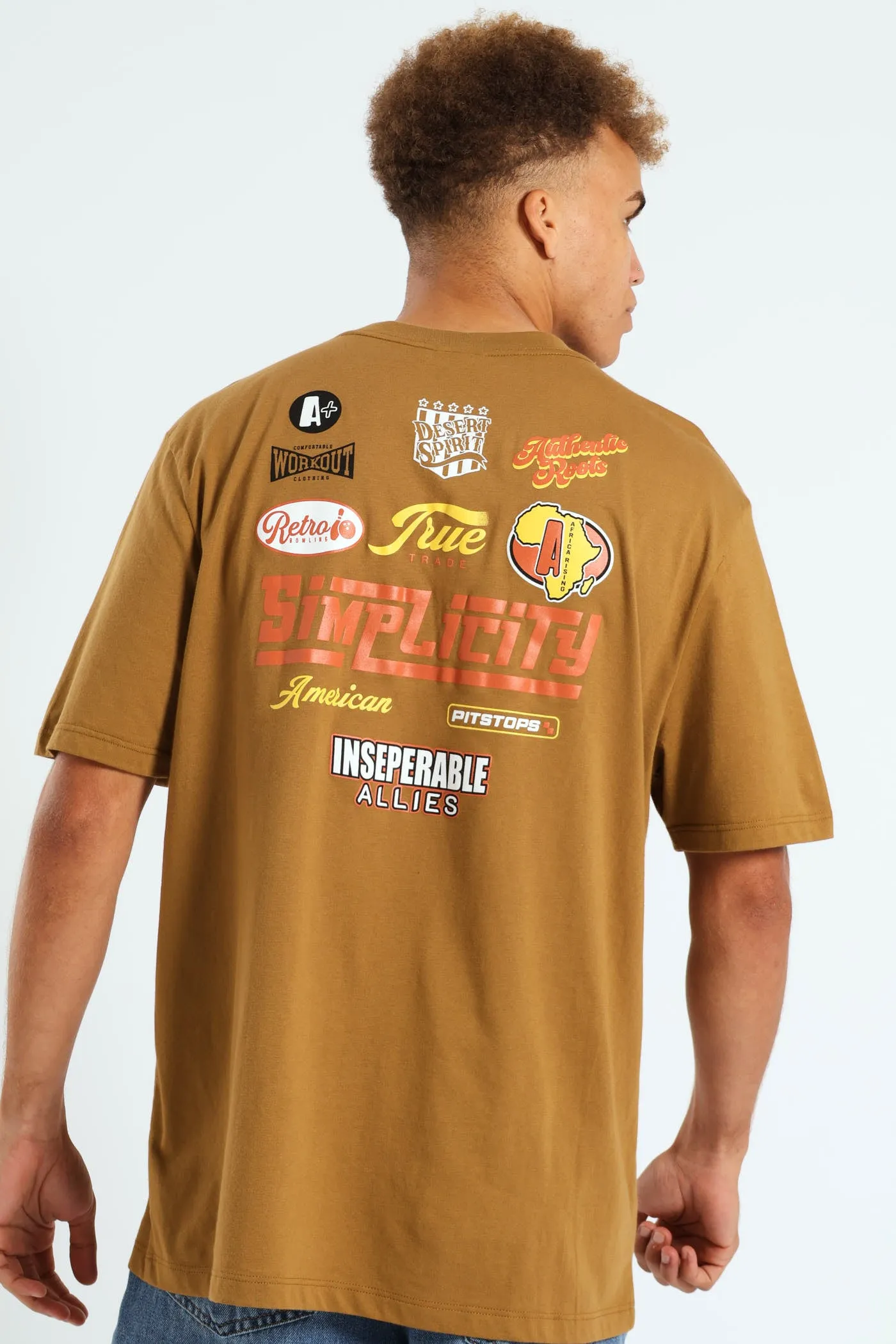 Badge Front & Back Tee - Khaki sold by Edgars product image thumbnail 2