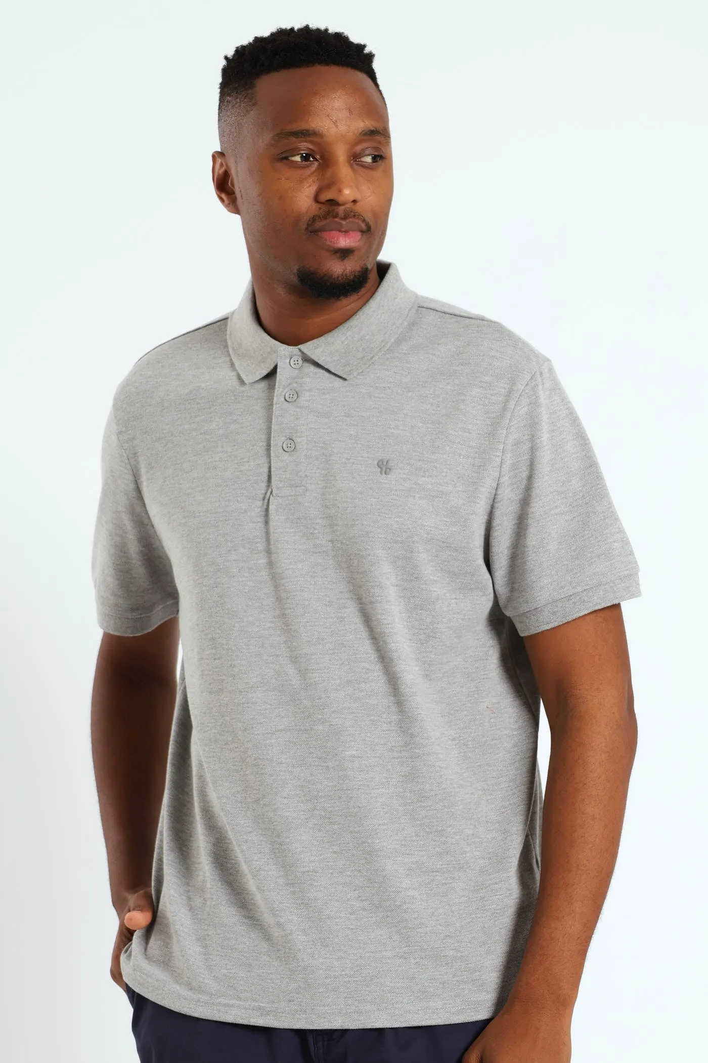 Basic Regular Fit Golfer - Grey Melange sold by Edgars