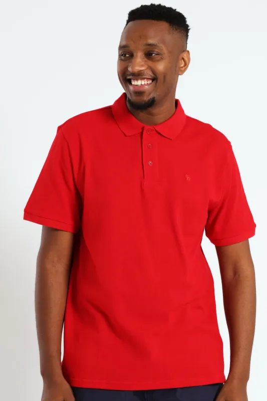 Basic Regular Fit Golfer - Red sold by Edgars 