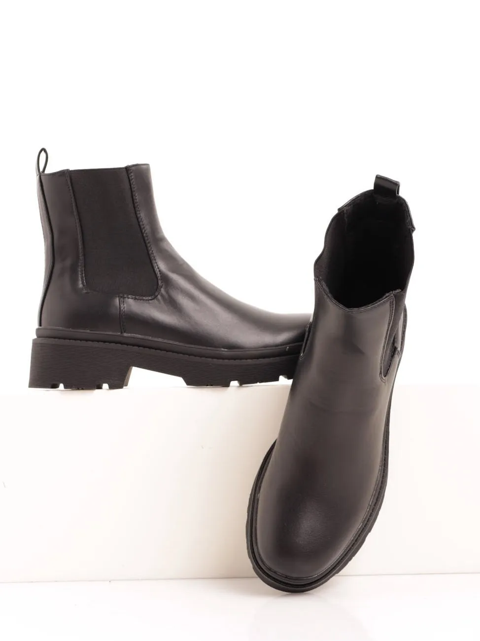Ladies Cleated Chelsea Boot - Black sold by Edgars