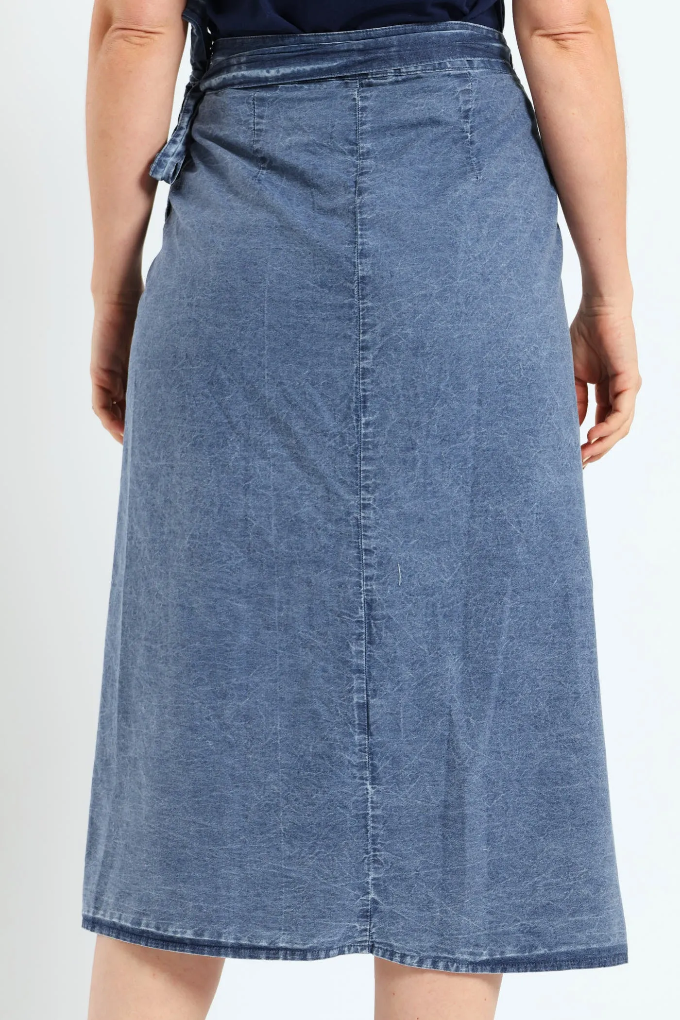 Wrap Chambray Midi Skirt - Medium Wash sold by Edgars product image thumbnail 4