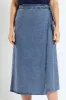 Wrap Chambray Midi Skirt - Medium Wash sold by Edgars