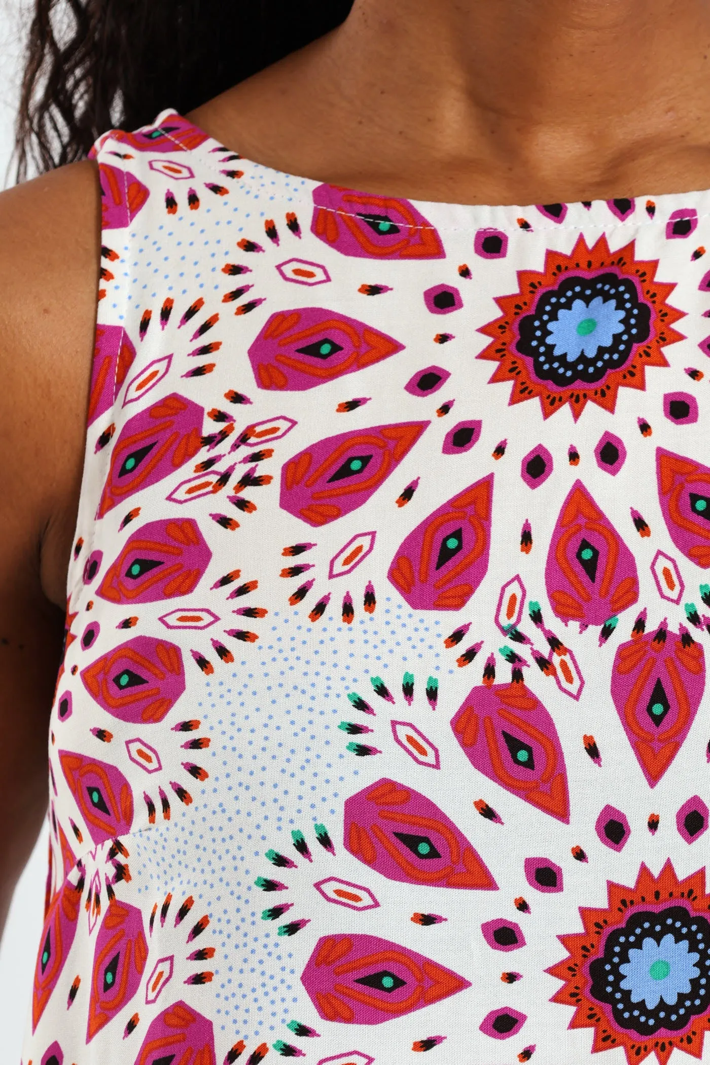 Shift Mini Dress With Border & Pocket Detail - Magenta sold by Edgars product image thumbnail 4