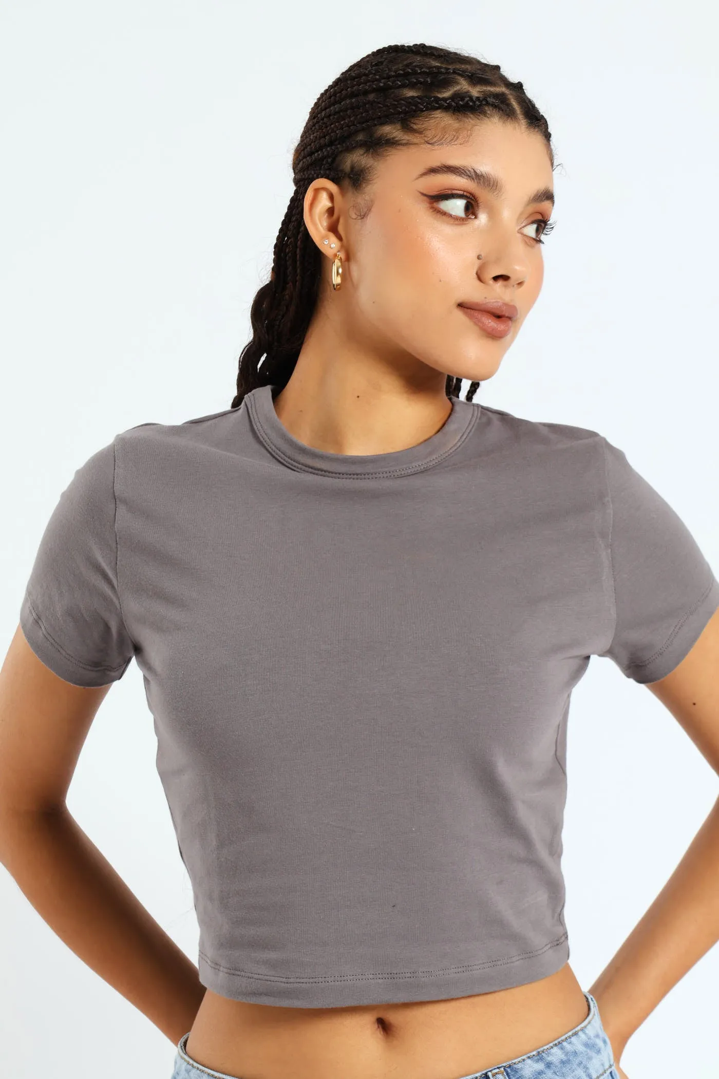 Basic Short Sleeve Tee - Charcoal sold by Edgars product image thumbnail 2