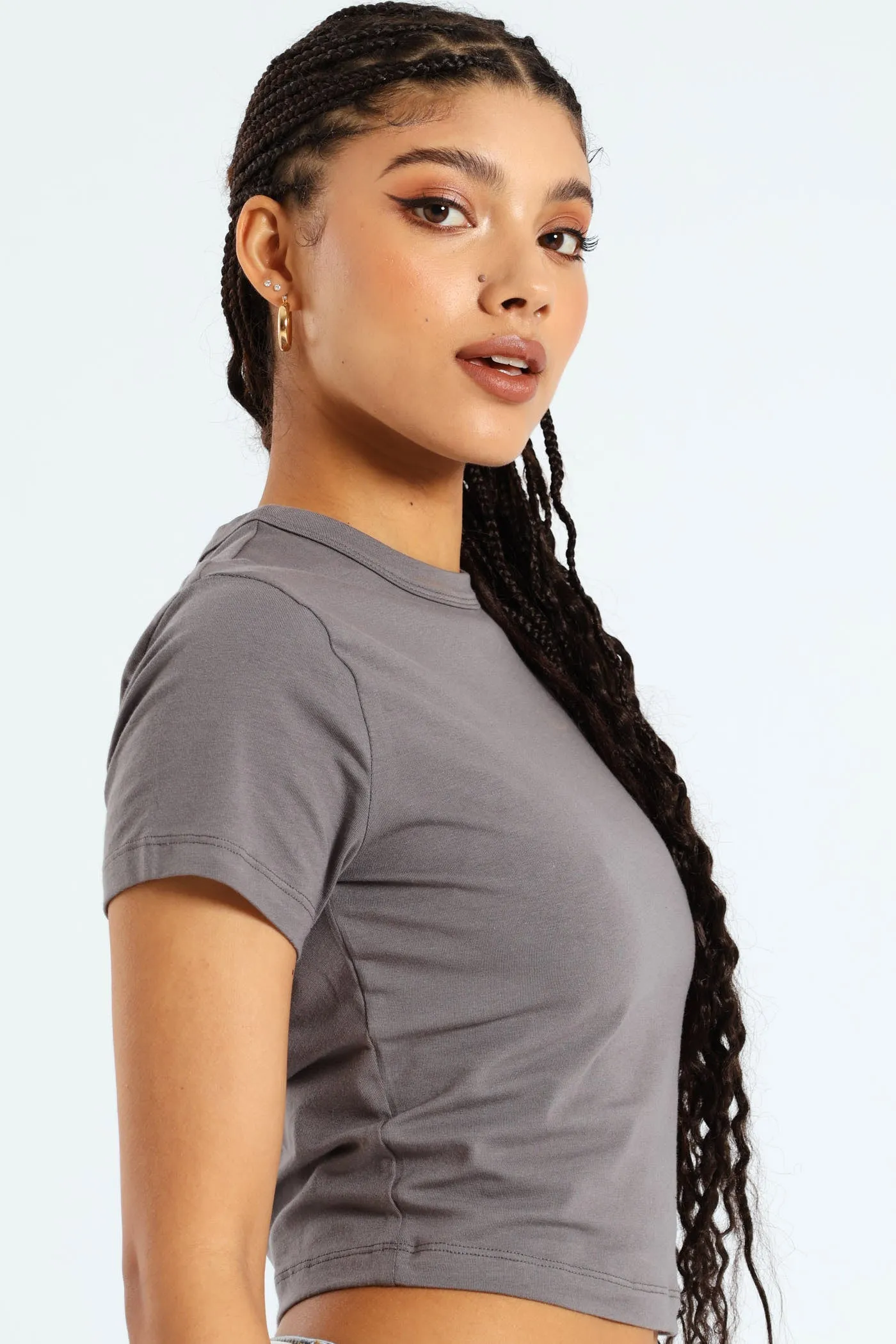 Basic Short Sleeve Tee - Charcoal sold by Edgars product image thumbnail 3