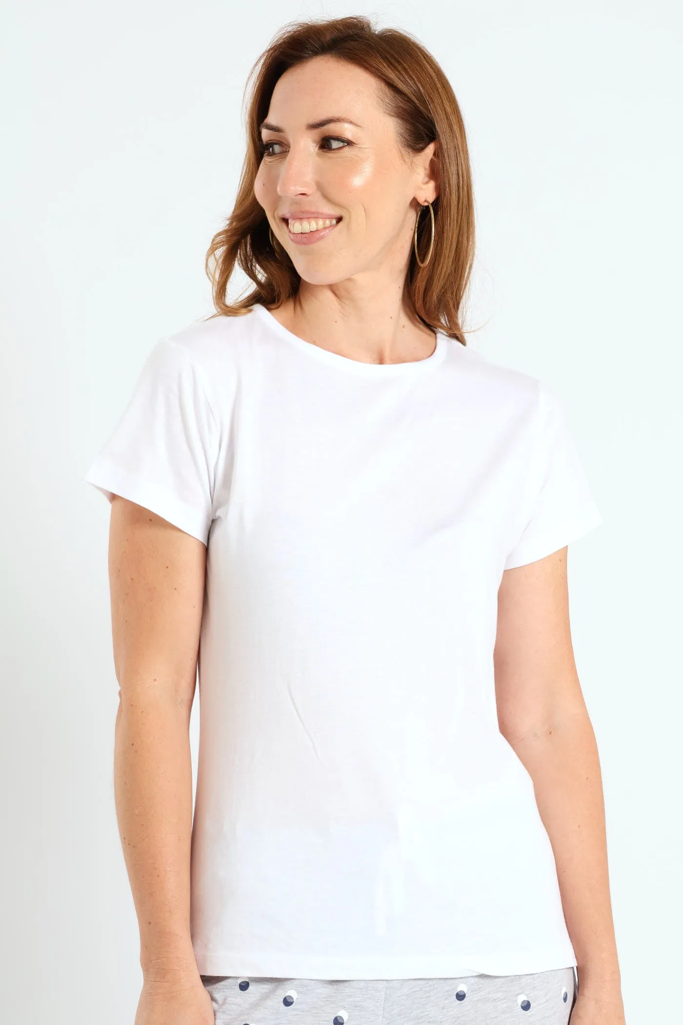 Crew Neck Modal Tee - White sold by Edgars