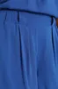 Pull-On Pleated Mock Fly Linen Mid Thigh Shorts - Cobalt sold by Edgars