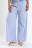 Pinstripe Relaxed Pants - Light Blue sold by Edgars