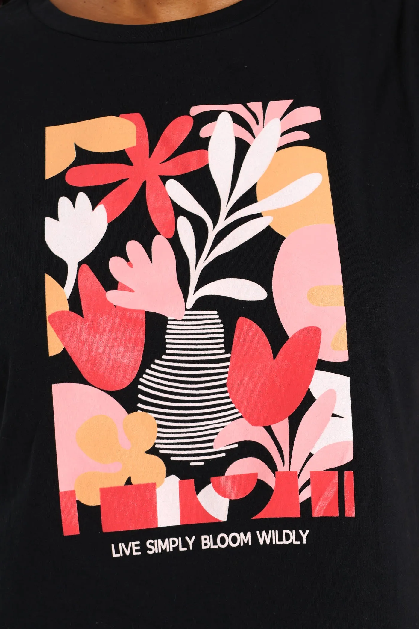 Abstract Floral Frame Tee - Black sold by Edgars product image thumbnail 2