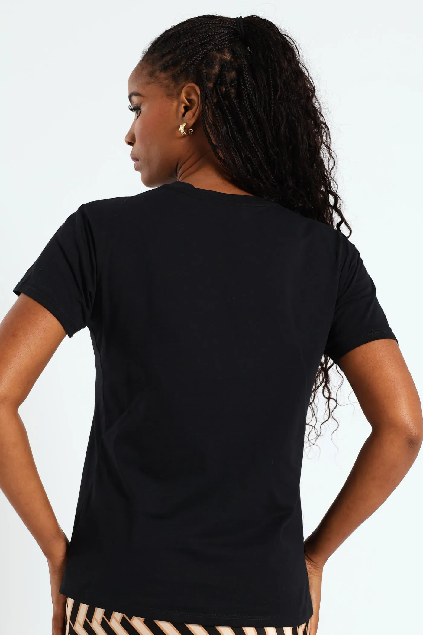 Abstract Floral Frame Tee - Black sold by Edgars product image thumbnail 4