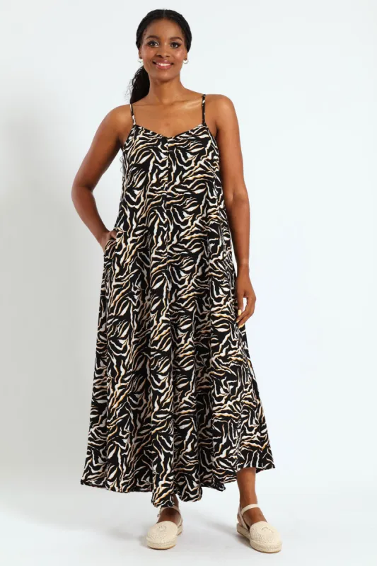 Printed Strappy Slip Maxi Dress sold by Edgars 