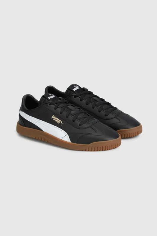 Club 5V5 Sneaker With Gum Sole - Black/White sold by Edgars 