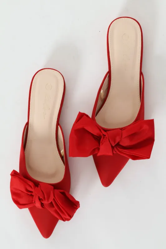 Big Bow Push In - Red sold by Edgars