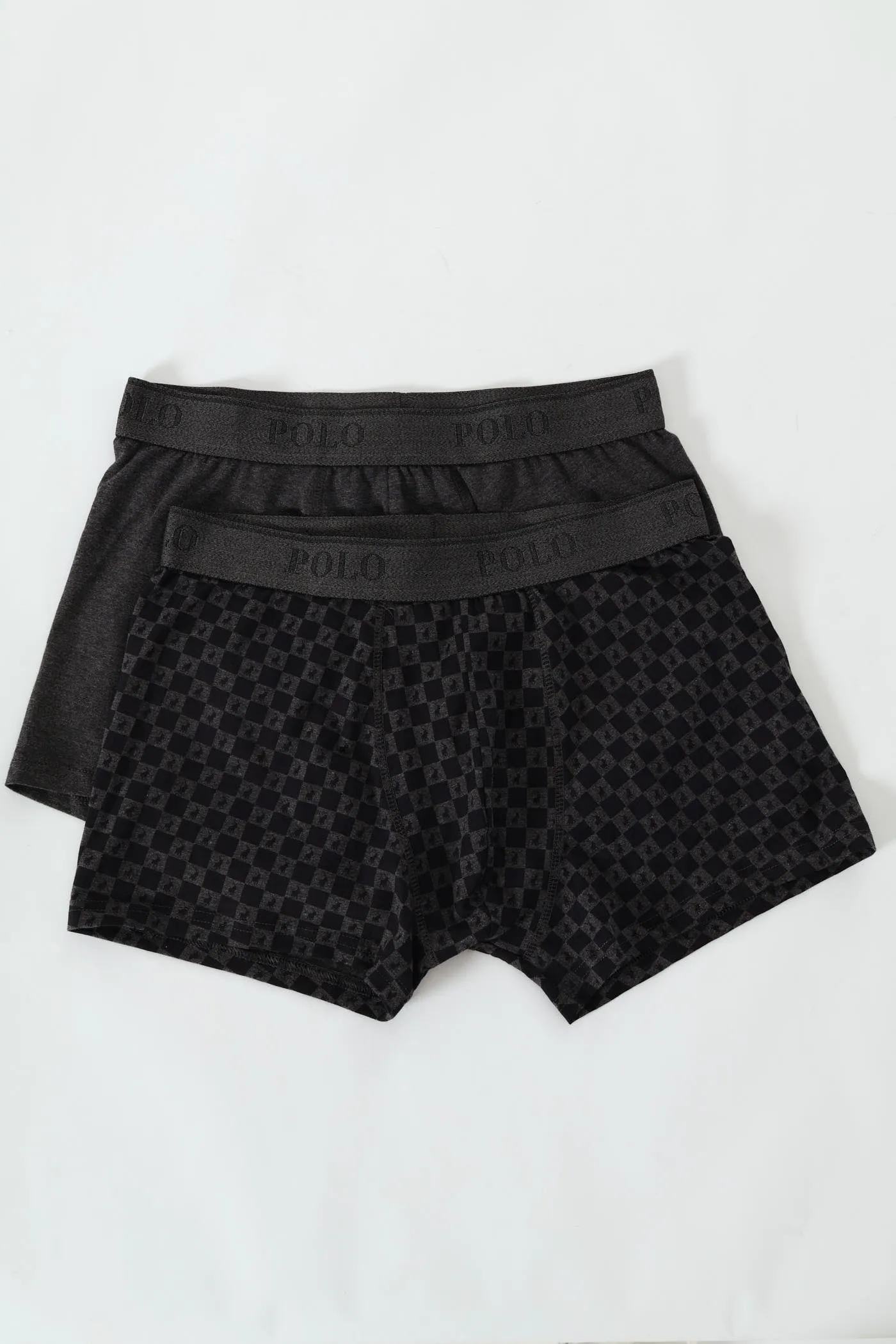 2 Pack Monogram Knit Boxer - Grey/Black sold by Edgars