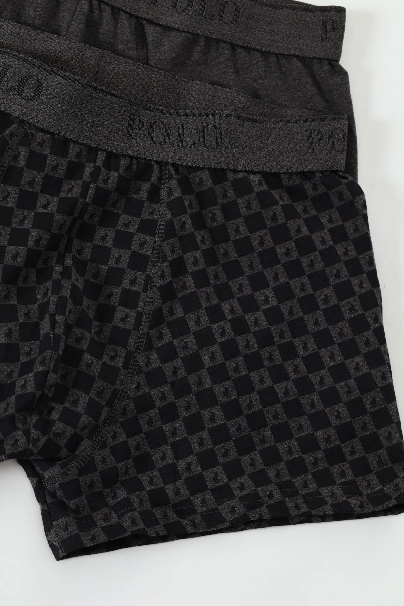 2 Pack Monogram Knit Boxer - Grey/Black sold by Edgars product image thumbnail 3