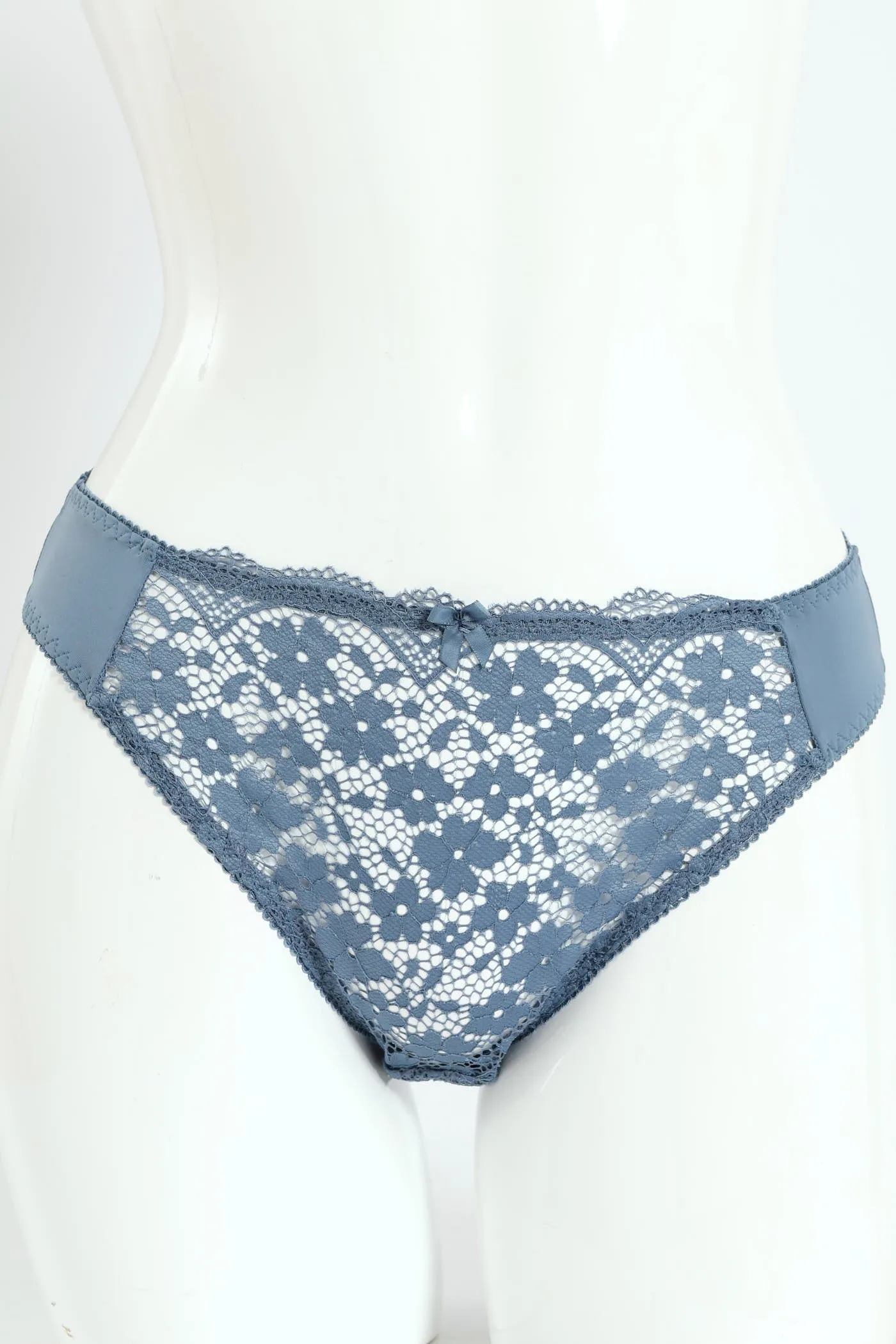 Microfibre & Lace Bikini Panty - Blue sold by Edgars