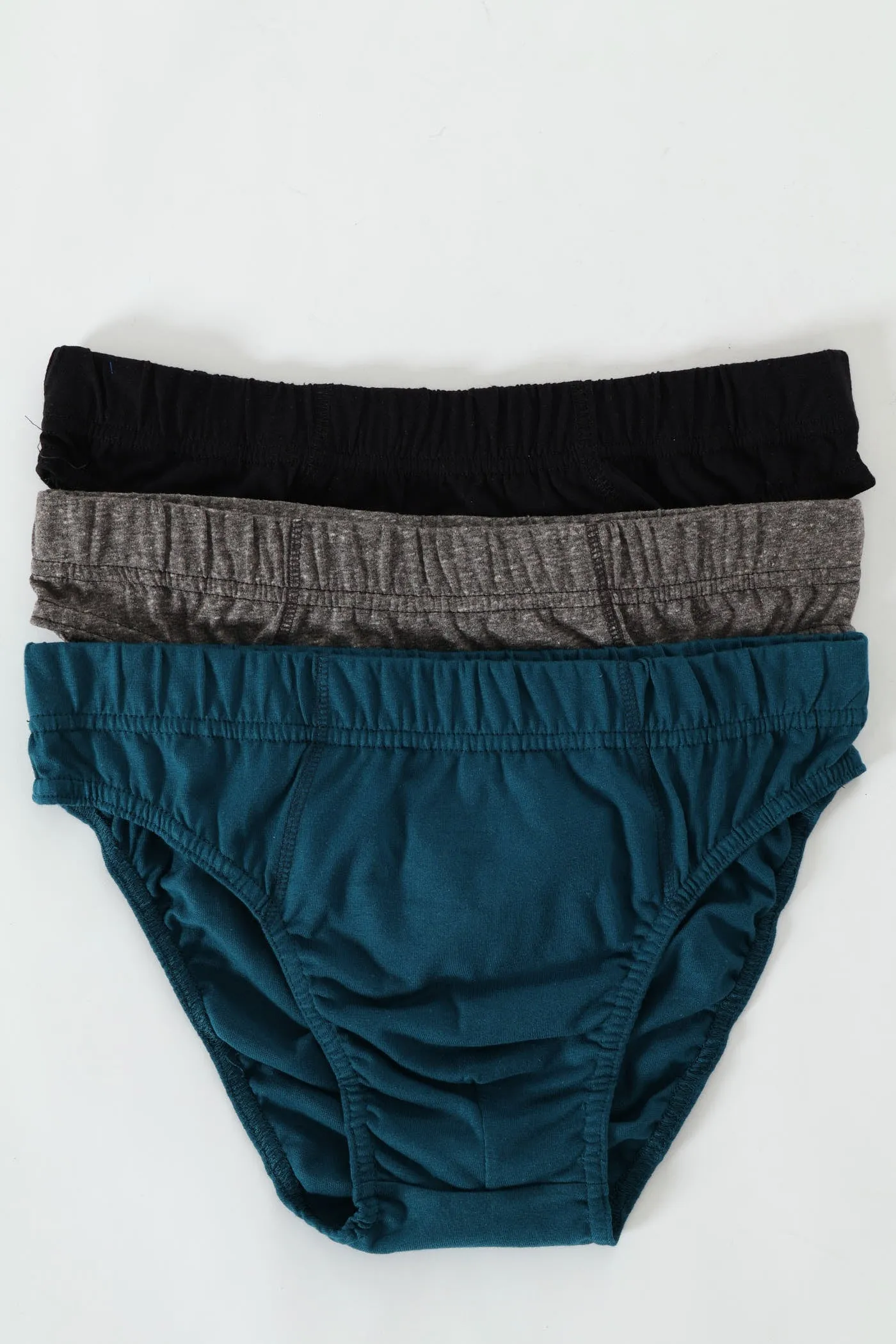 3 Pack Fashion Mini Briefs - Black/Teal/Grey sold by Edgars
