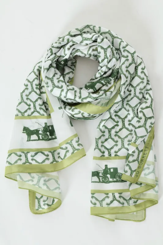Silk Touch Carriage Scarf - Olive sold by Edgars