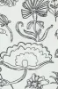 Silk Touch Dark Floral Blockprint Scarf - Black/White sold by Edgars