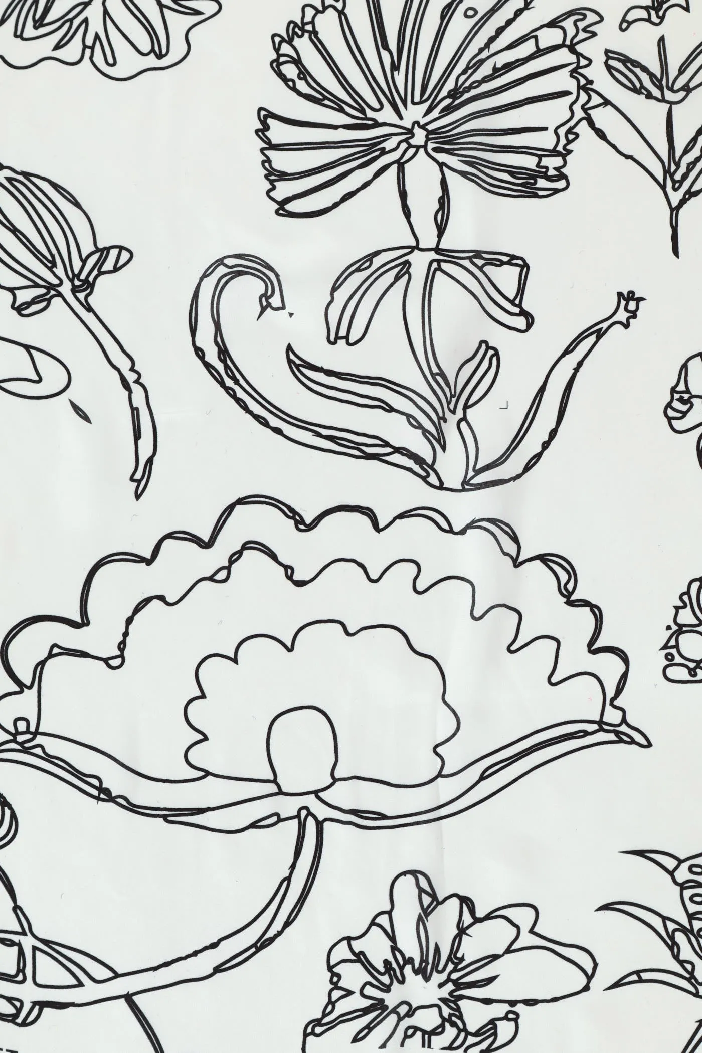 Silk Touch Dark Floral Blockprint Scarf - Black/White sold by Edgars product image thumbnail 2