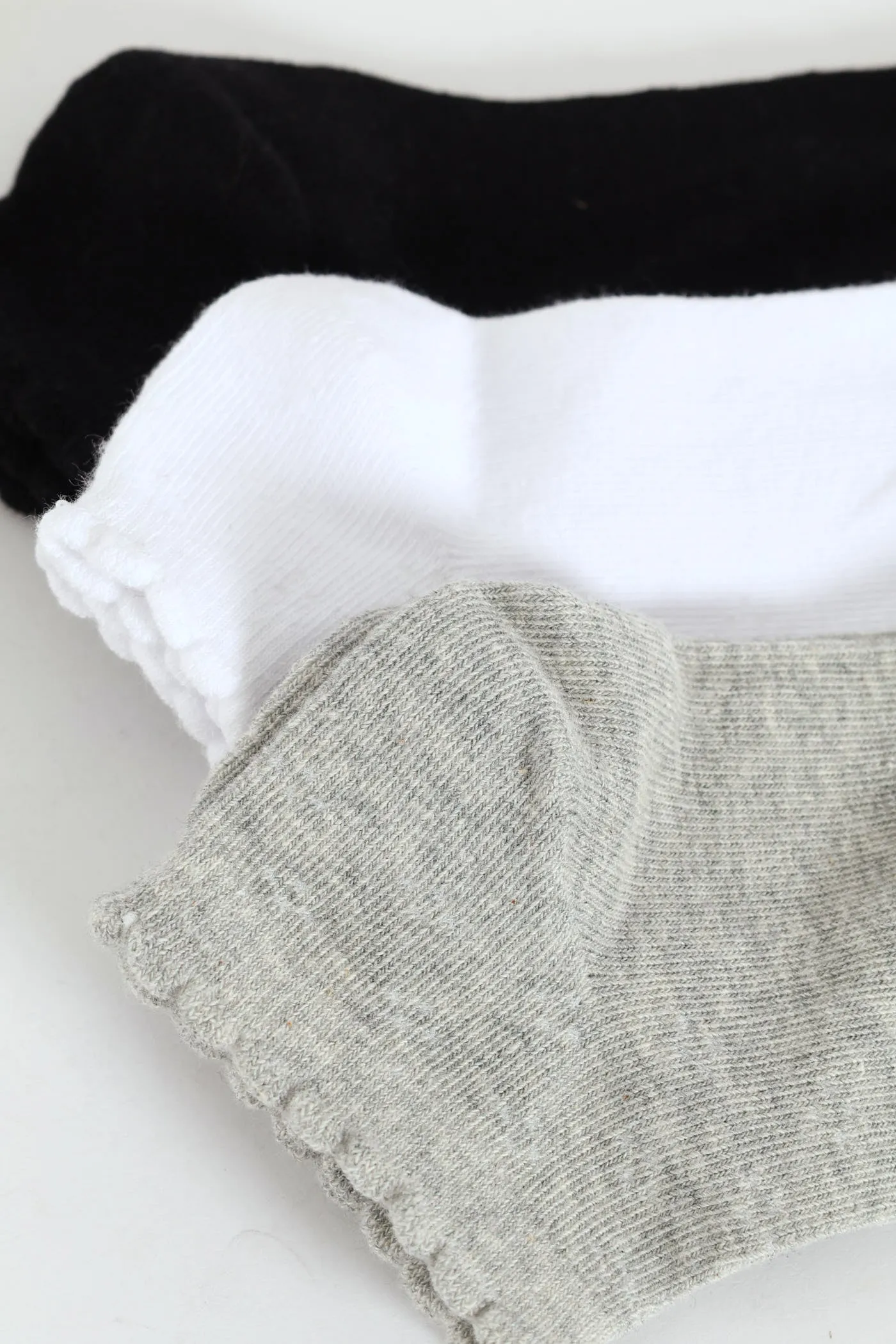 3 Pack Low Cut Pointelle Socks - White/Grey/Black sold by Edgars product image thumbnail 2