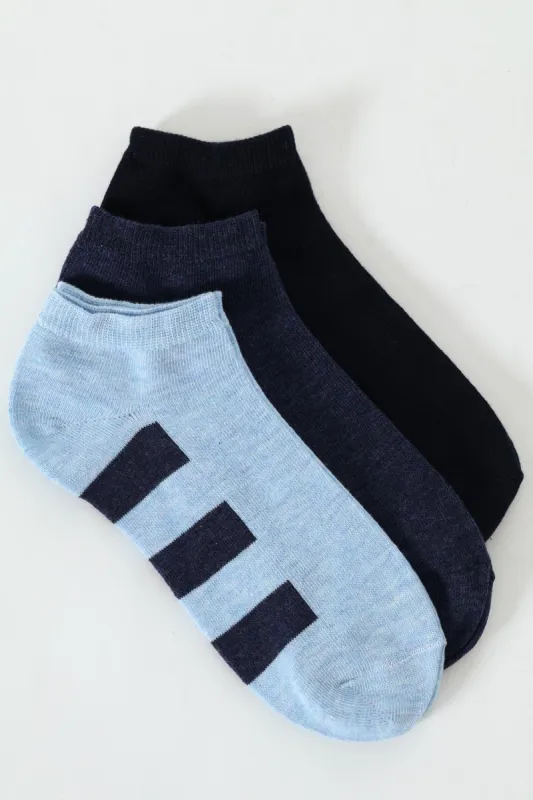3 Pack Low Cut Socks - Blue sold by Edgars 