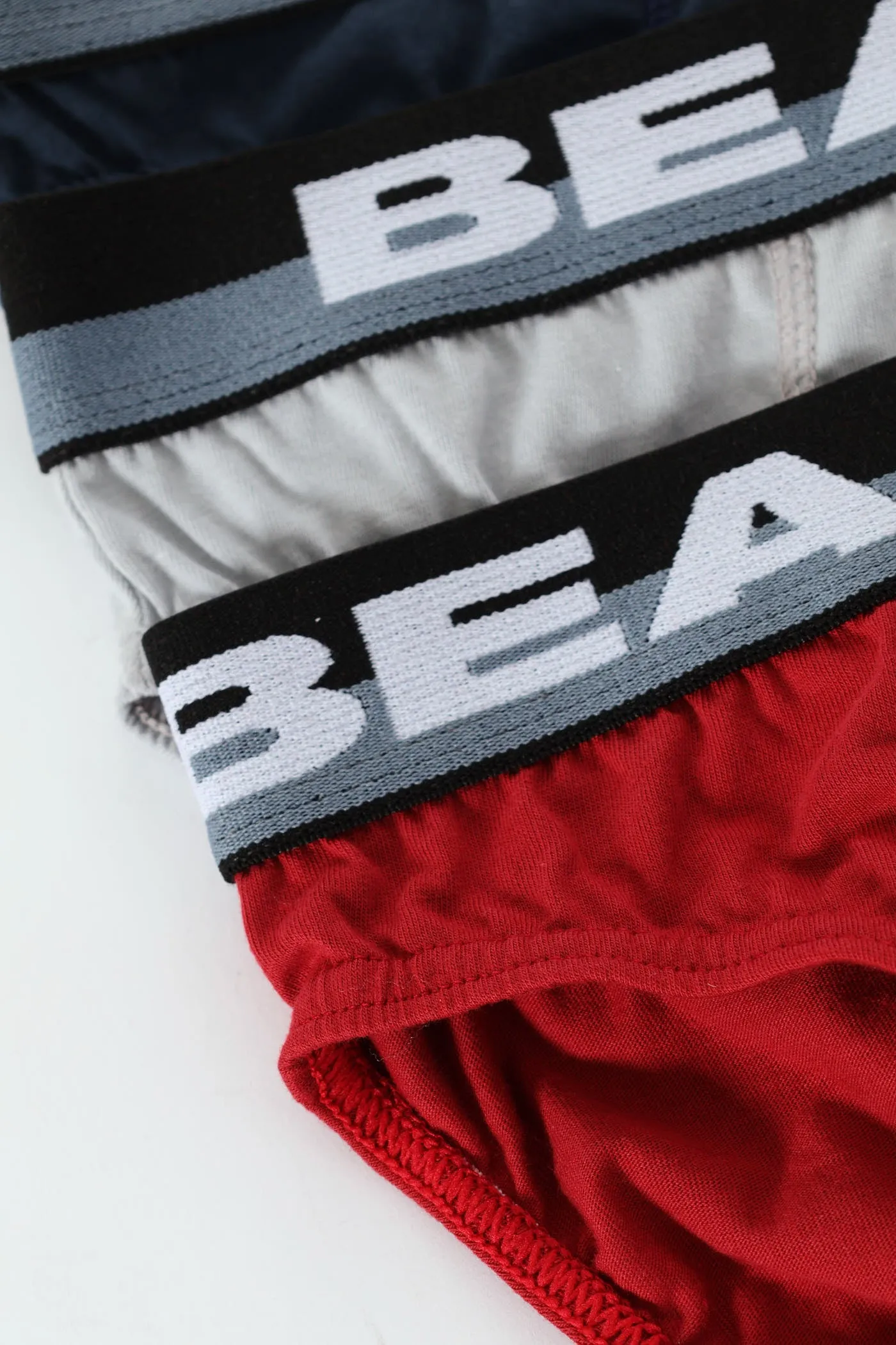 3 Pack Plain Mini Briefs - Grey/Navy/Red sold by Edgars product image thumbnail 2