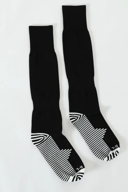 Single Long Length Soccer Socks - Black sold by Edgars