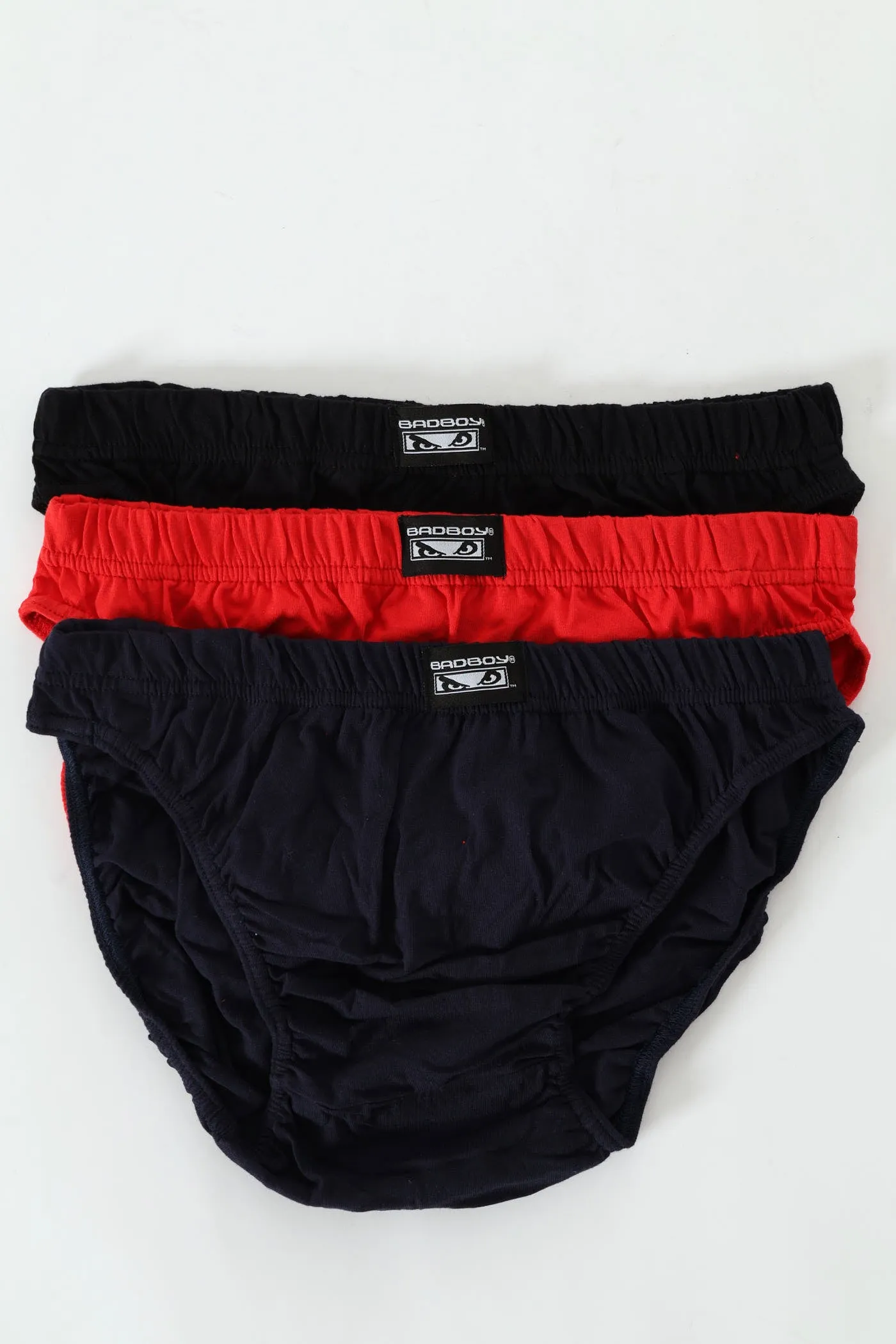 3 Pack Mini Briefs - Navy/Red/Black sold by Edgars