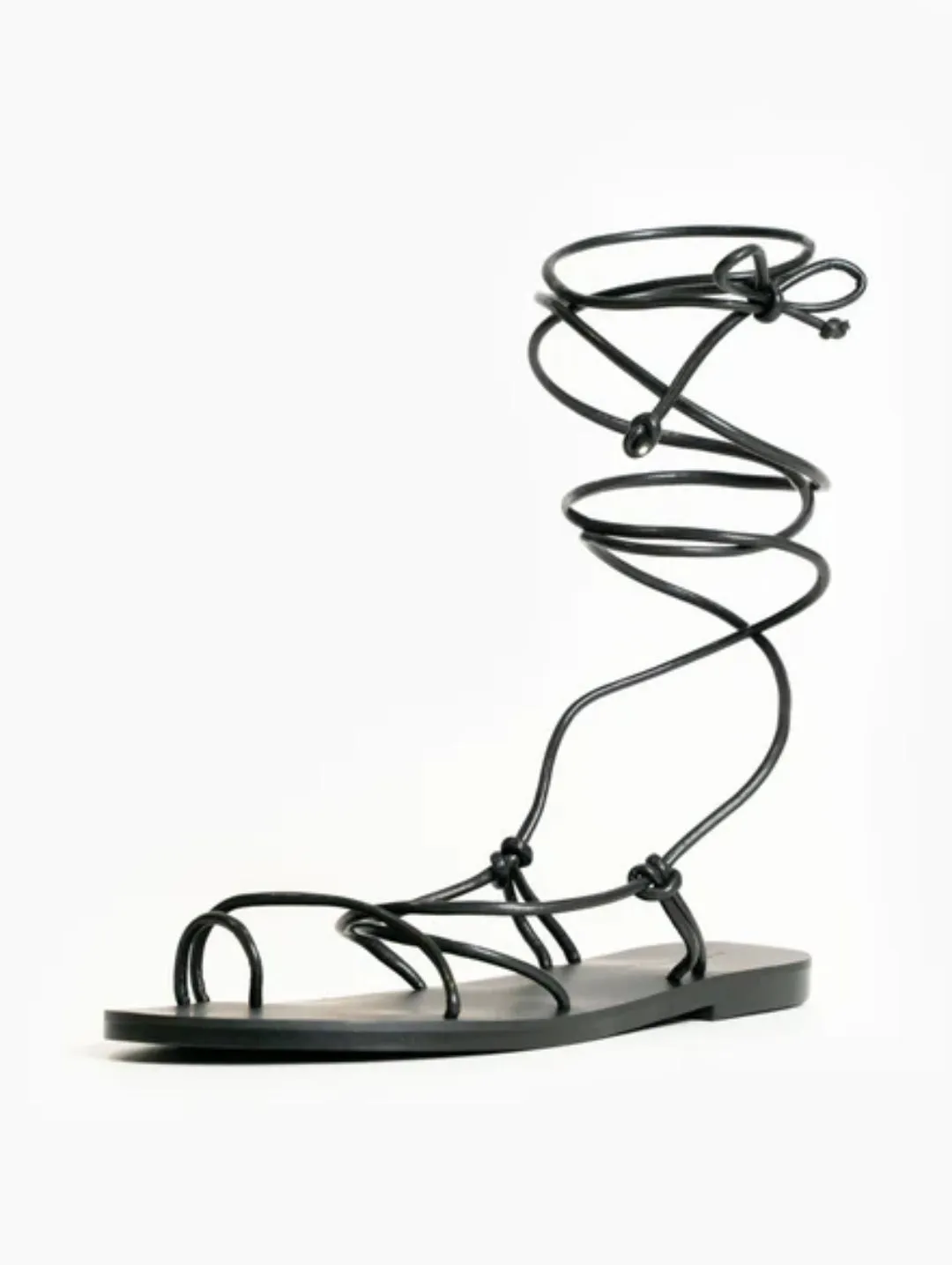 Milana Barely There Lace-Up Sandal - Black sold by Edgars