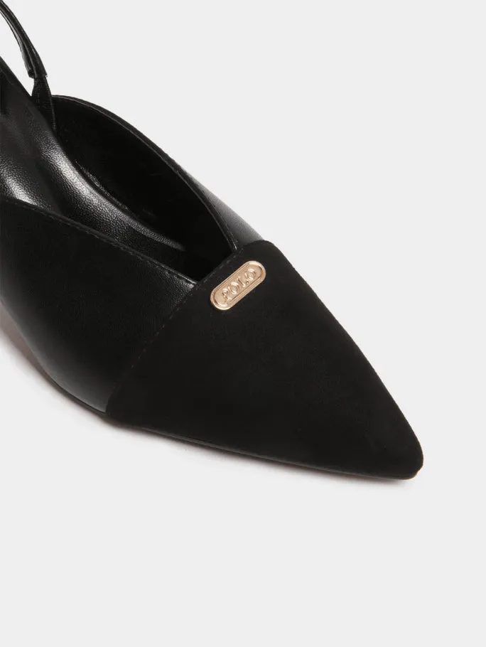 Pointed Slingback Kitten Heel - Black sold by Edgars product image thumbnail 2
