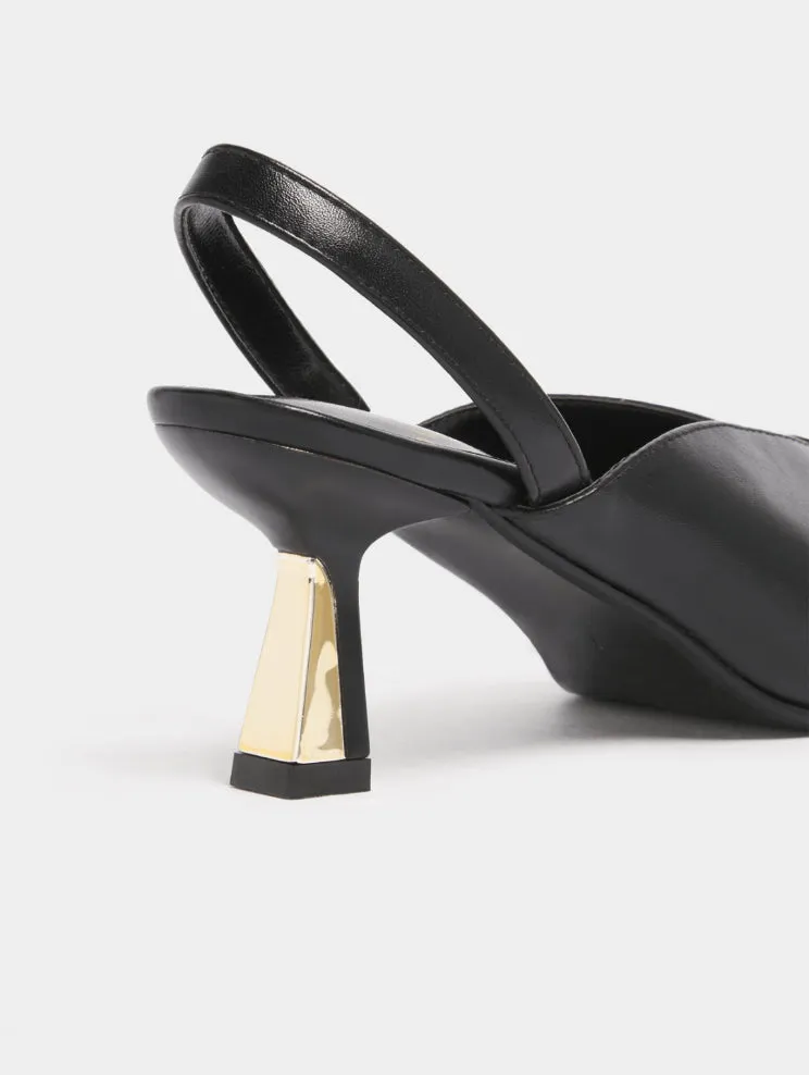 Pointed Slingback Kitten Heel - Black sold by Edgars product image thumbnail 4