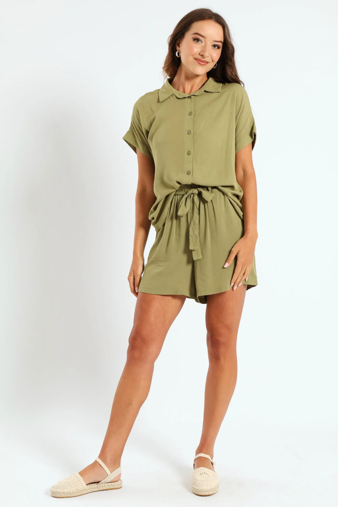 Belted Drapey Mid Thigh Shorts sold by Edgars product image thumbnail 2