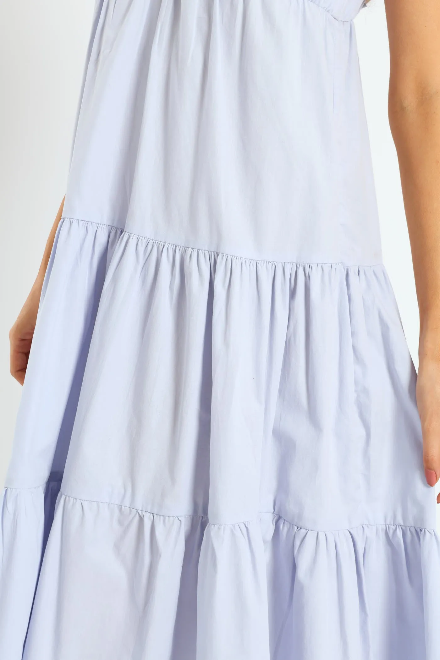 Strappy Tie-Back Tiered Maxi Slip Dress - Light Blue sold by Edgars product image thumbnail 5