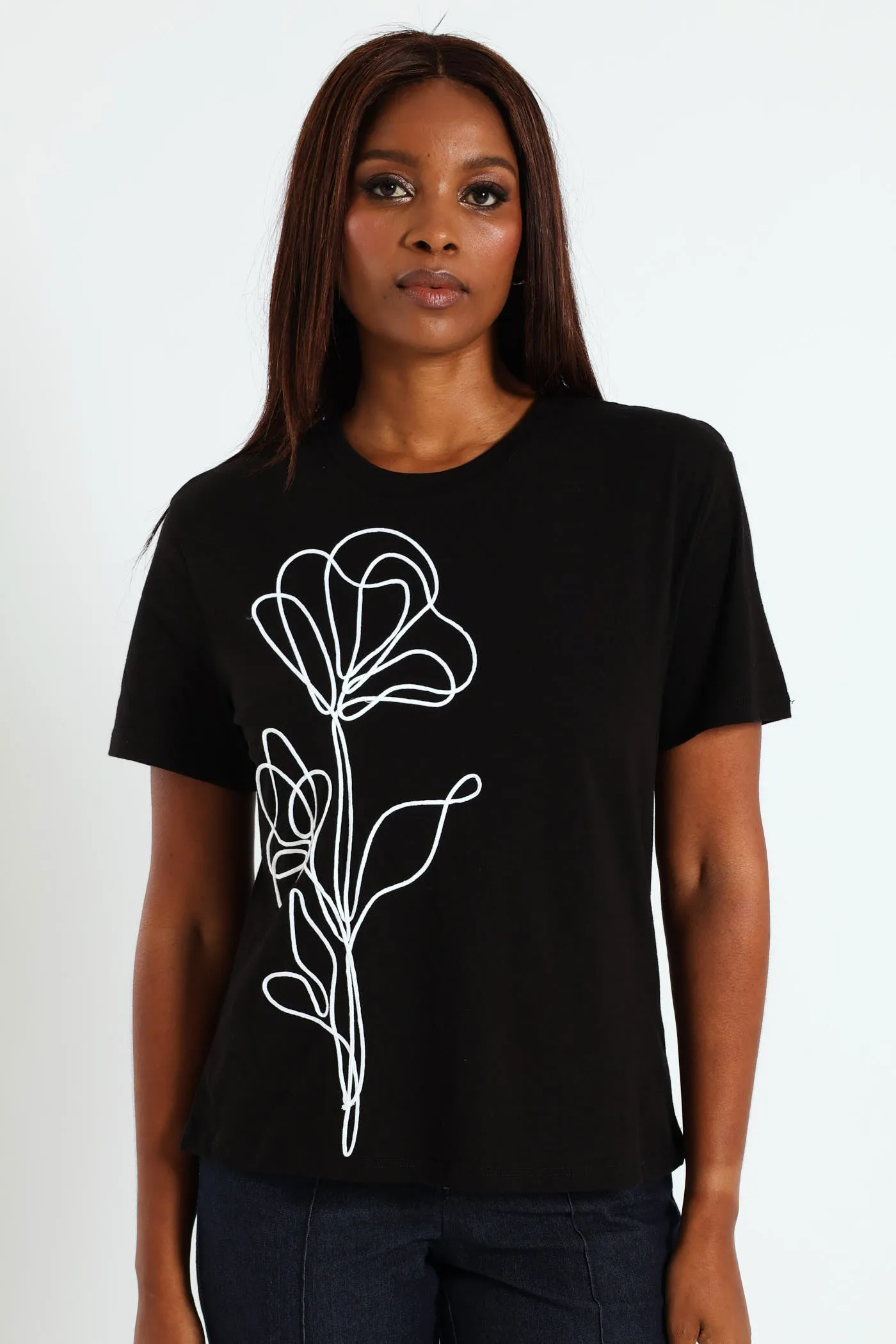Cornelli Flower Tee - Black sold by Edgars product image thumbnail 2