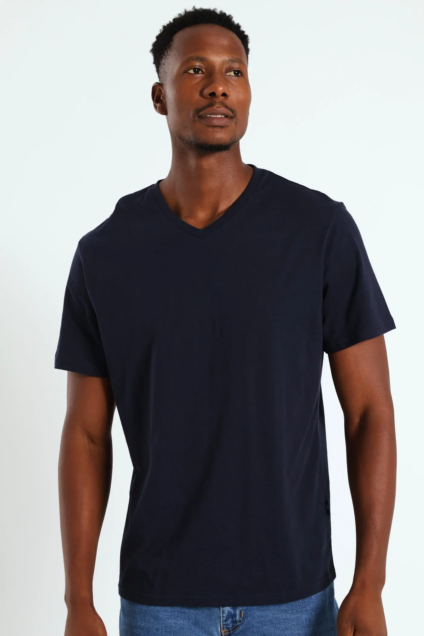Basic V-Neck Tee - Navy sold by Edgars