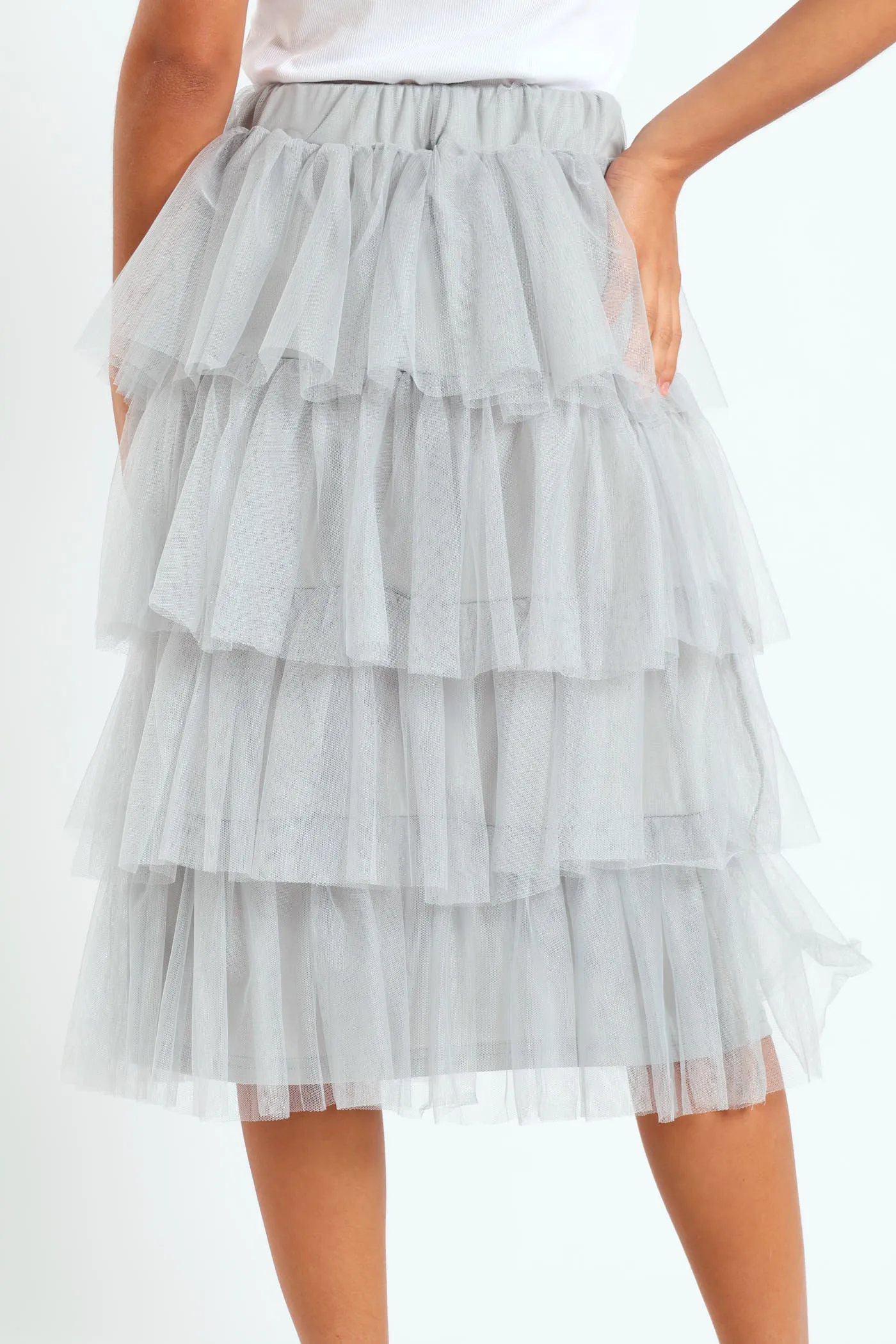 Rara Tiered Midi Skirt - Grey sold by Edgars product image thumbnail 4