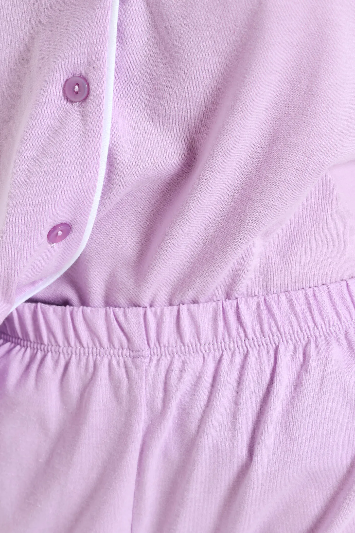 Button Through Knit Short Set - Purple sold by Edgars product image thumbnail 5