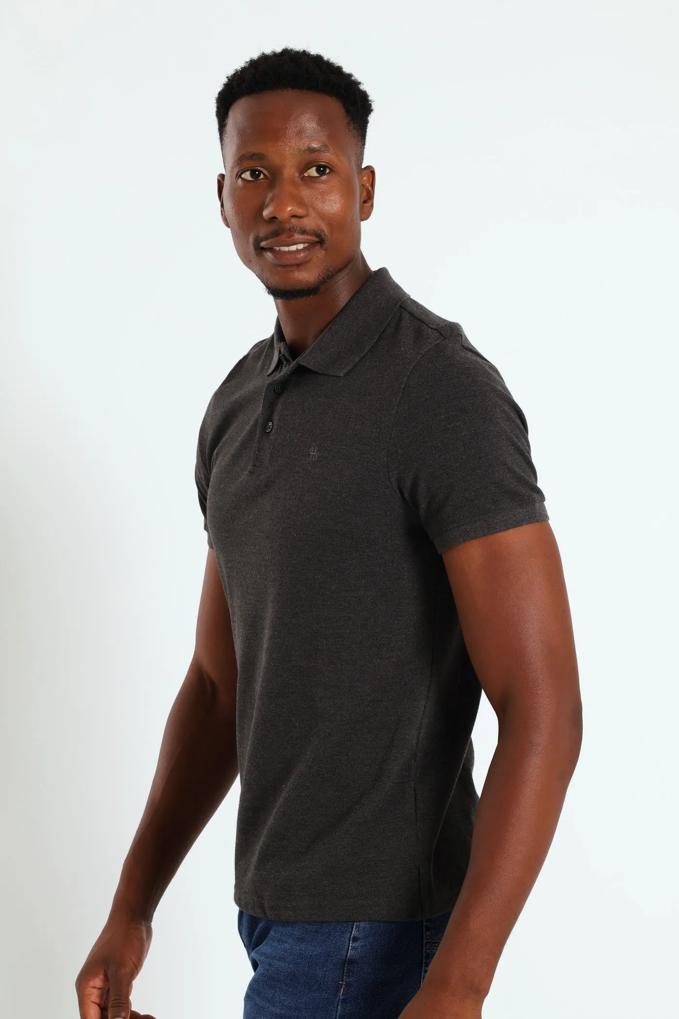 Basic Regular Fit Golfer - Charcoal Melange sold by Edgars product image thumbnail 4