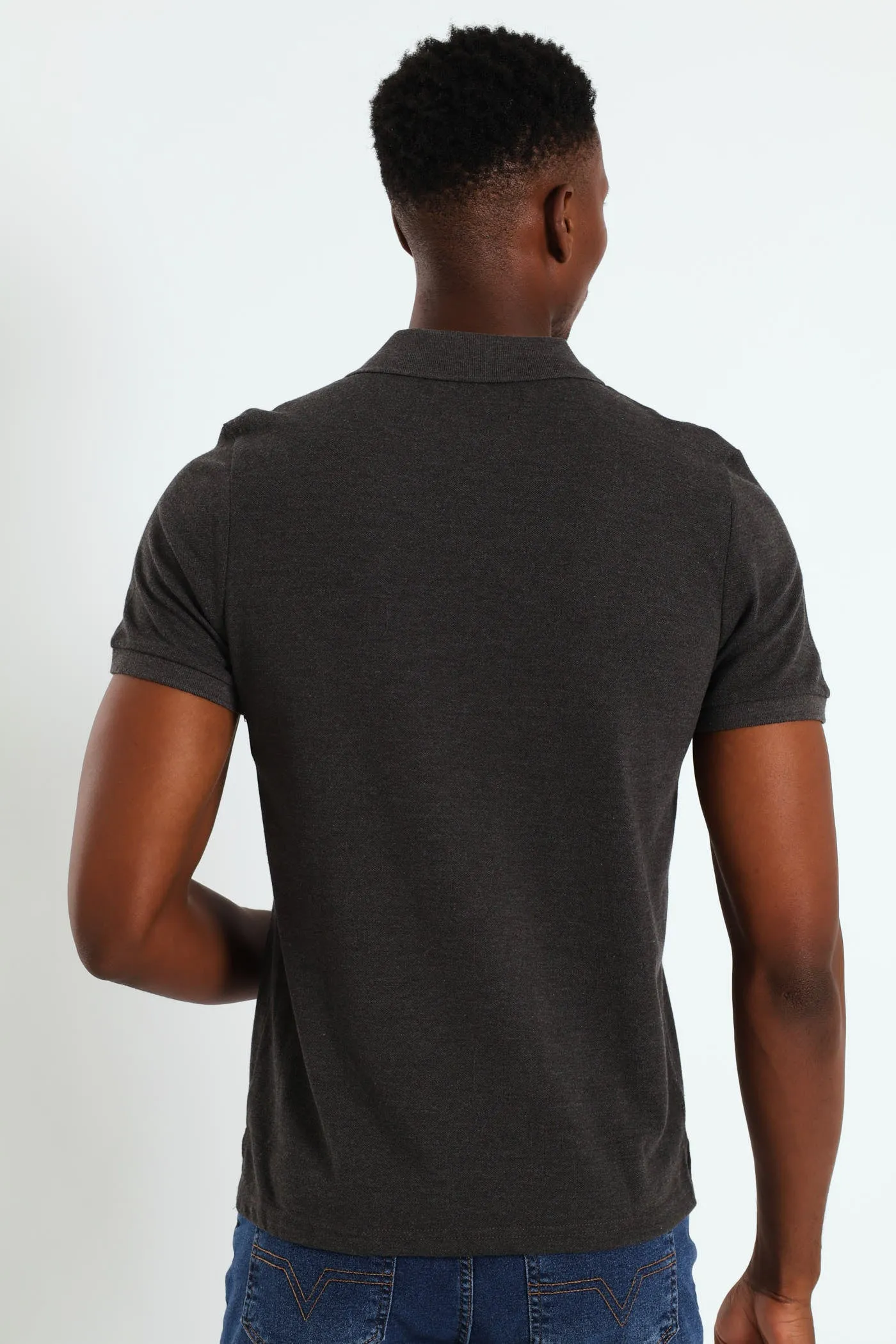 Basic Regular Fit Golfer - Charcoal Melange sold by Edgars product image thumbnail 5