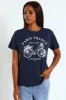 Paris France Bicycle Tee - Midnight Blue sold by Edgars