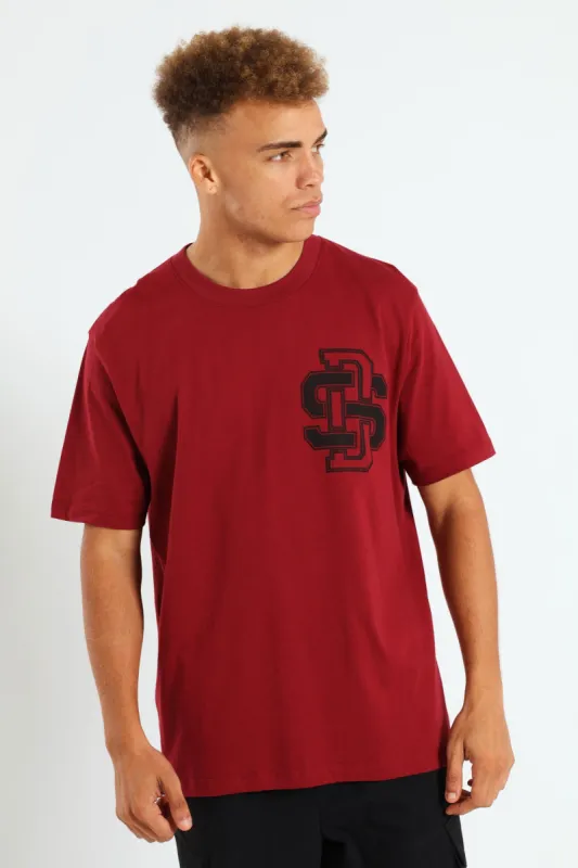 Loyalty Back & Front Print Tee - Dark Red sold by Edgars