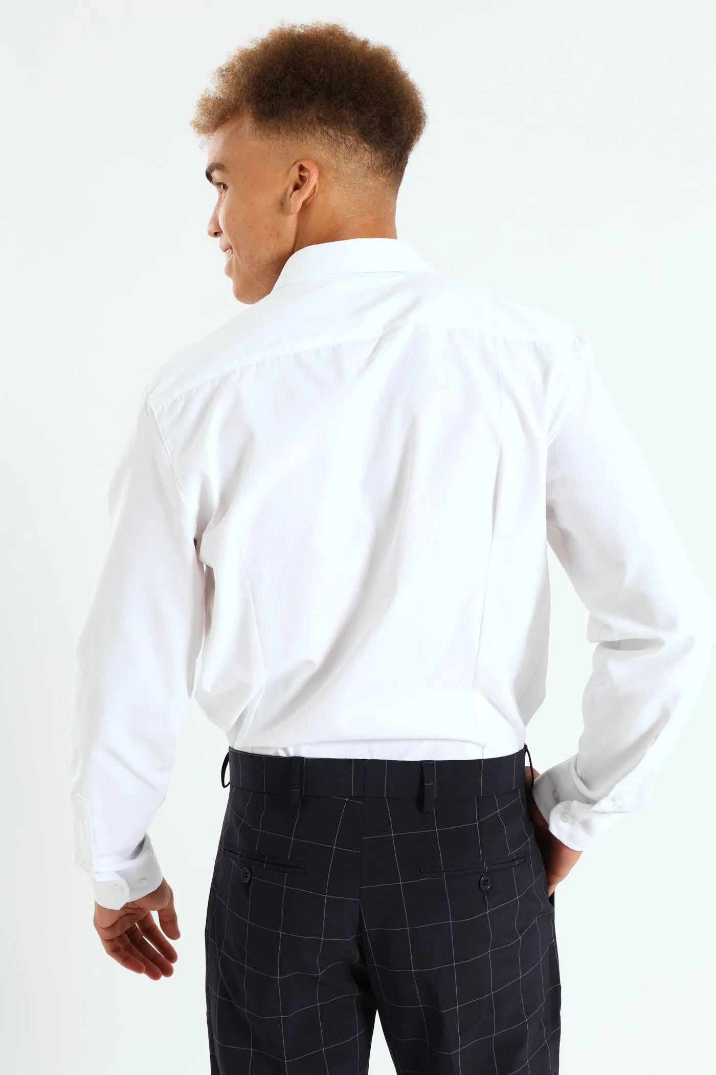 Textured Long Sleeve Shirt - White sold by Edgars product image thumbnail 3