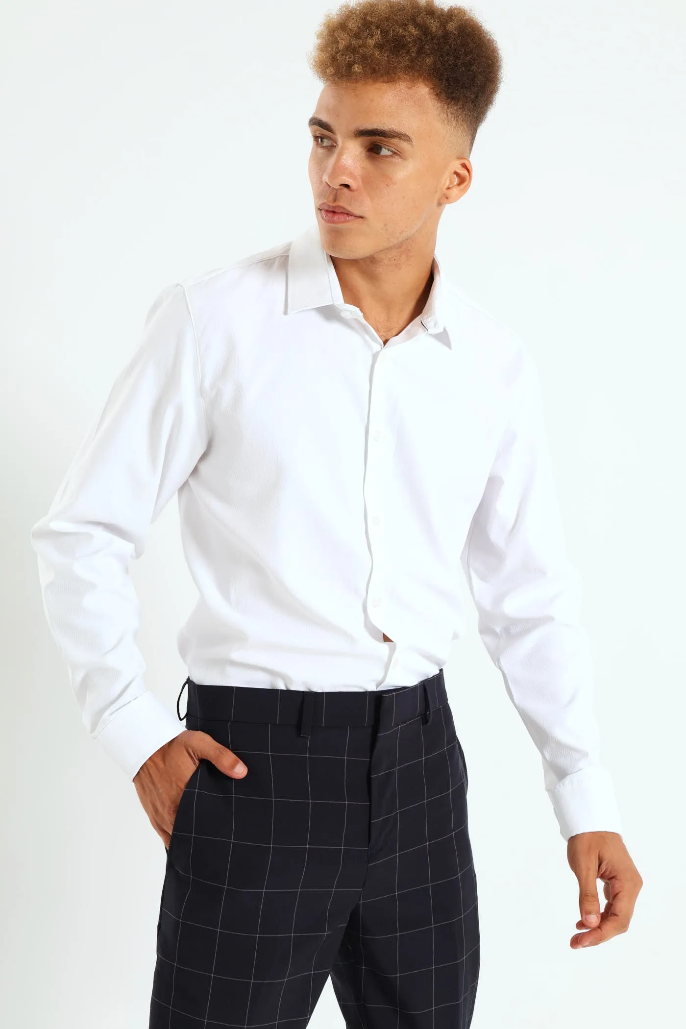 Textured Long Sleeve Shirt - White sold by Edgars product image thumbnail 2