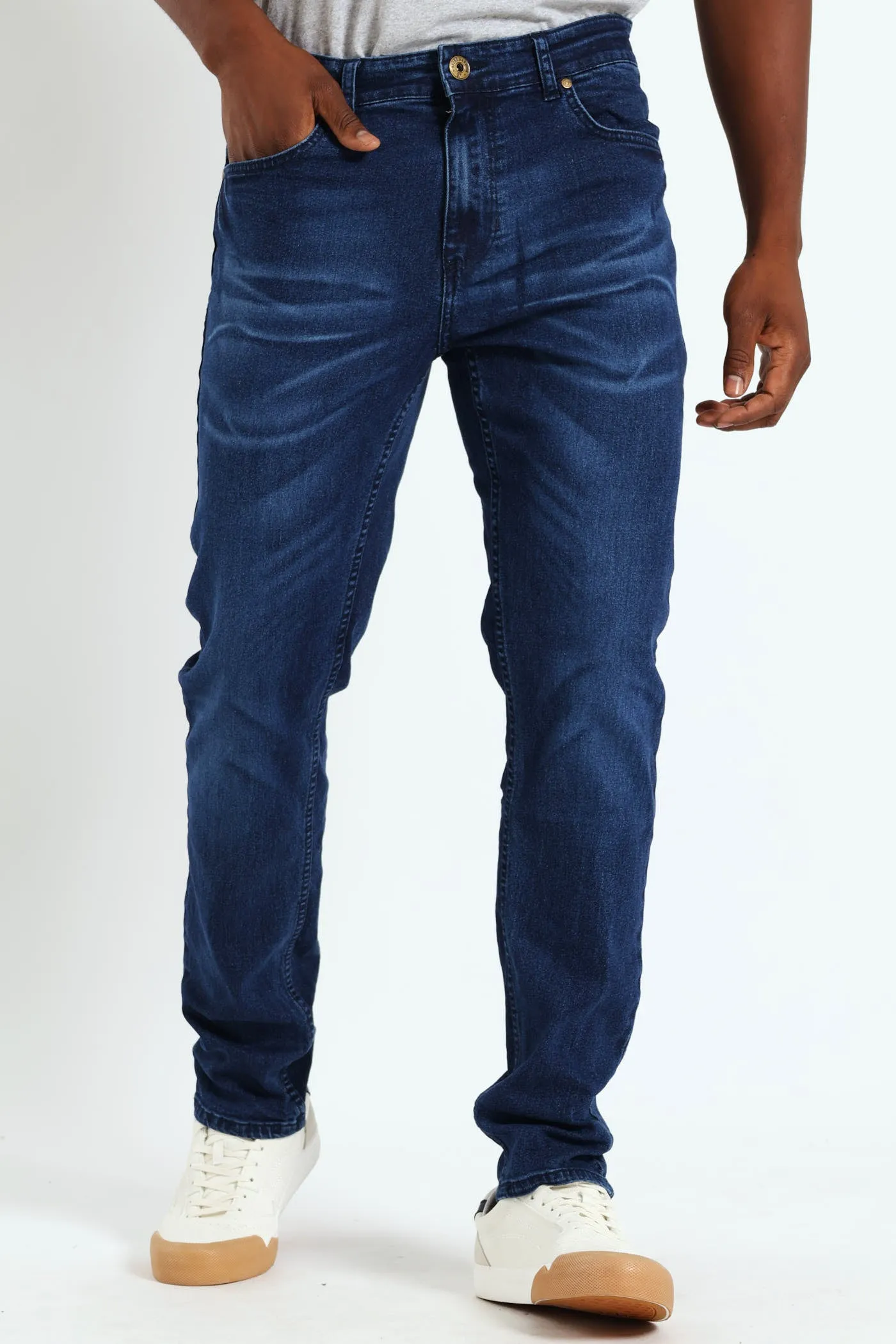 Mid Whisker Blast Skinny Denim - Denim sold by Edgars