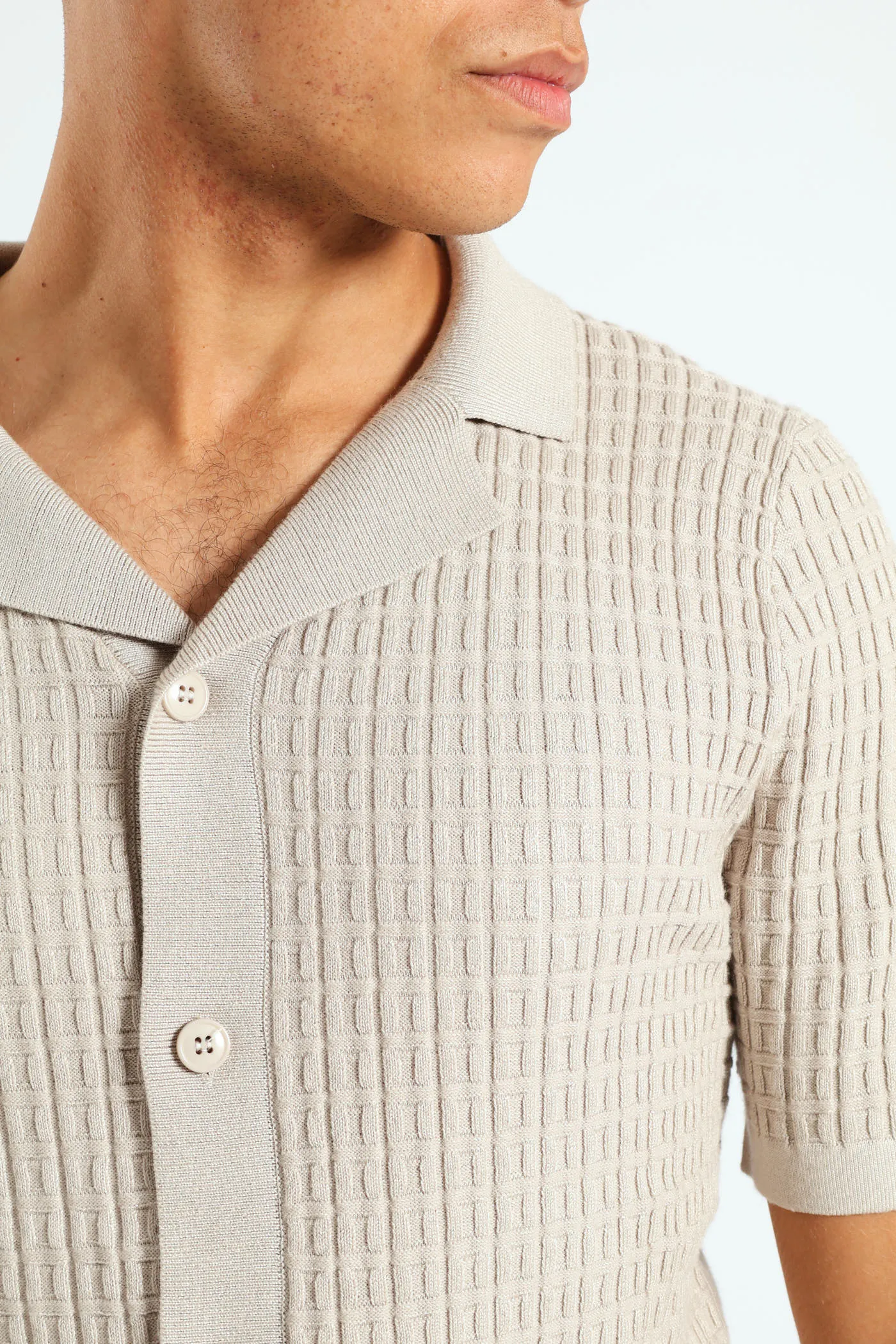 Block Fine Guage Knit Shirt - Off White sold by Edgars product image thumbnail 2