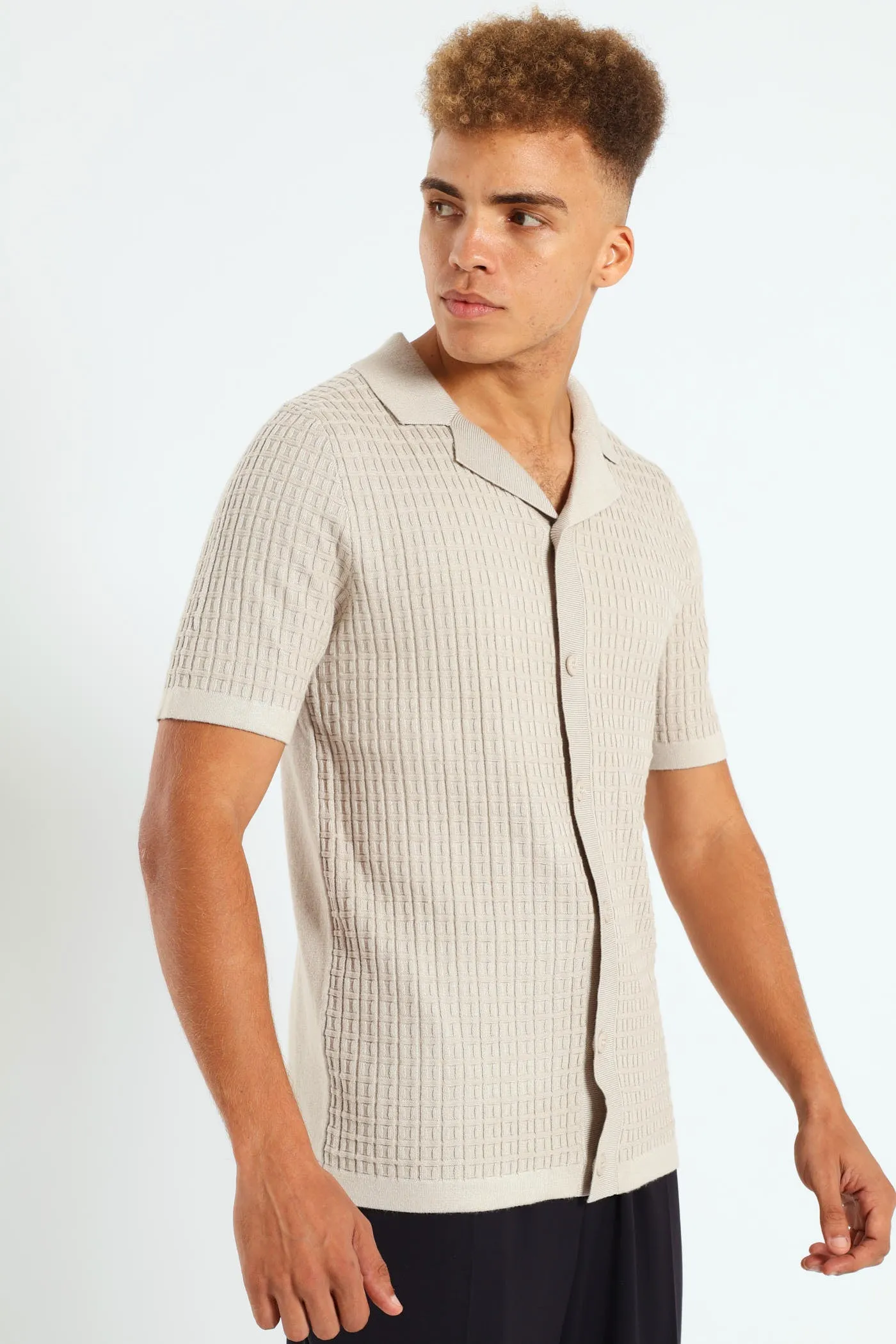 Block Fine Guage Knit Shirt - Off White sold by Edgars product image thumbnail 5