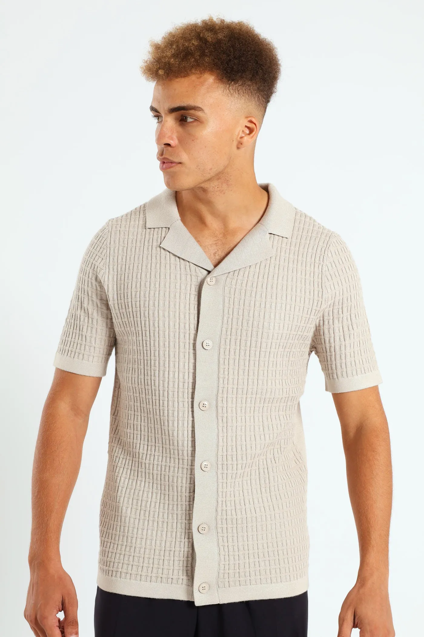 Block Fine Guage Knit Shirt - Off White sold by Edgars product image thumbnail 4