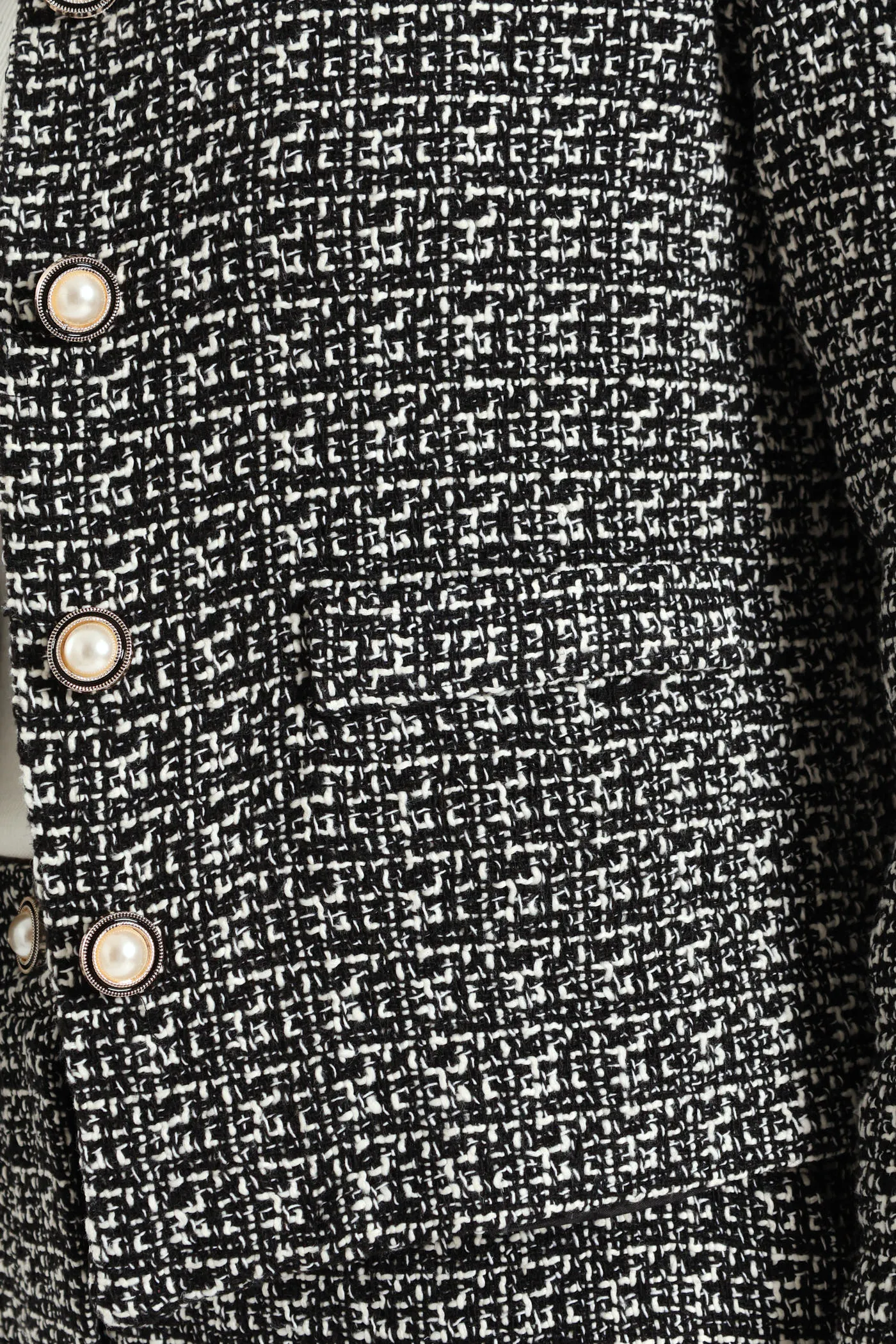 Collarless Tweed Blazer - Cream/Black sold by Edgars product image thumbnail 4